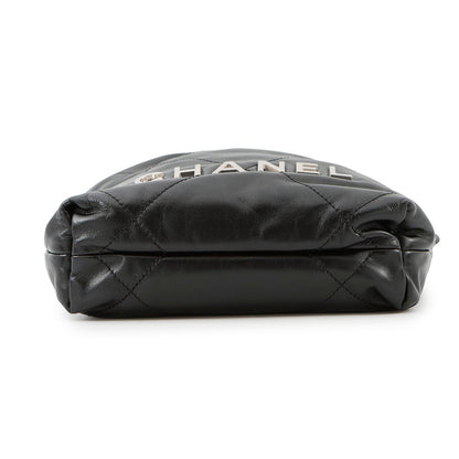 CHANEL CHANEL22 ChainShoulder Bag BlackAS3980 Shiny Calf Leather Size Mini