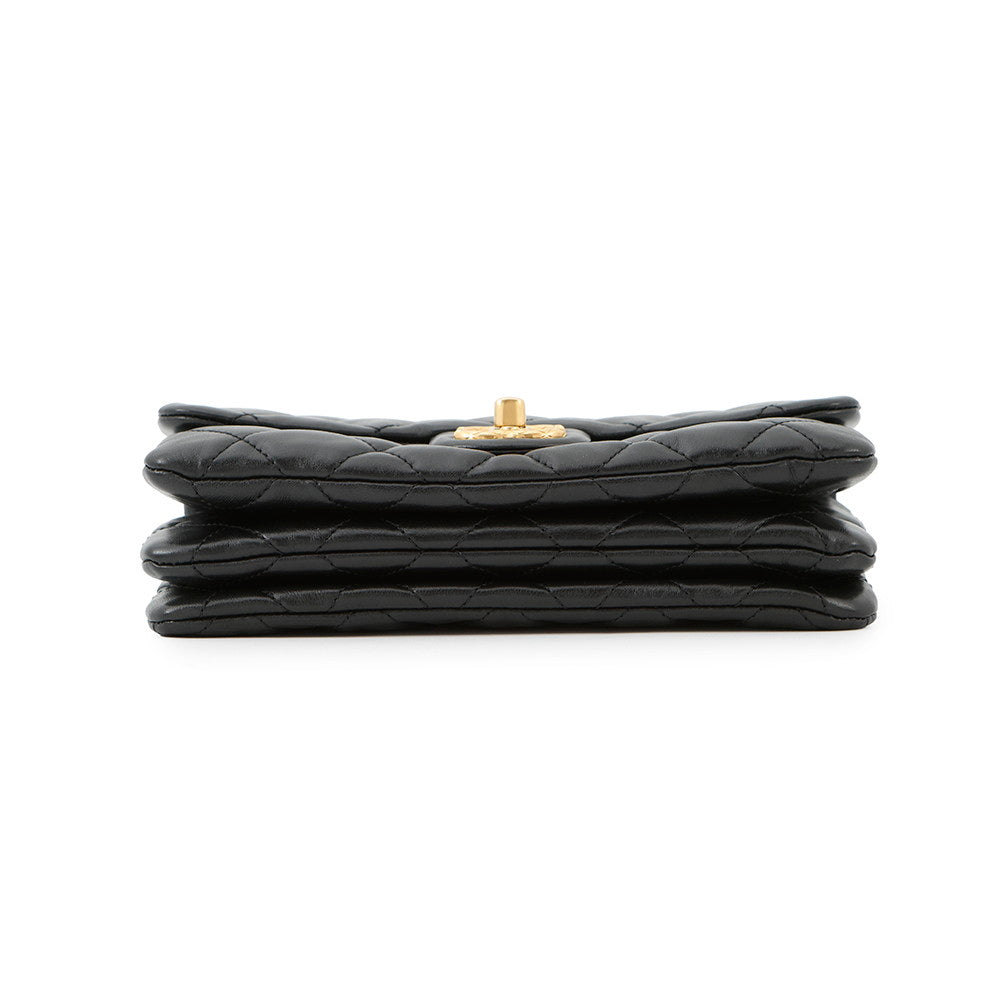 CHANEL Matelasse ChainShoulder BlackAS3393 Lambskin Size 20