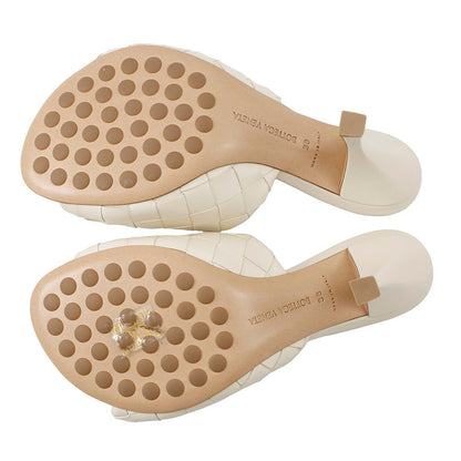Bottega Veneta Blink Intrecciato Mules Sea salt796455 Lambskin Size 38