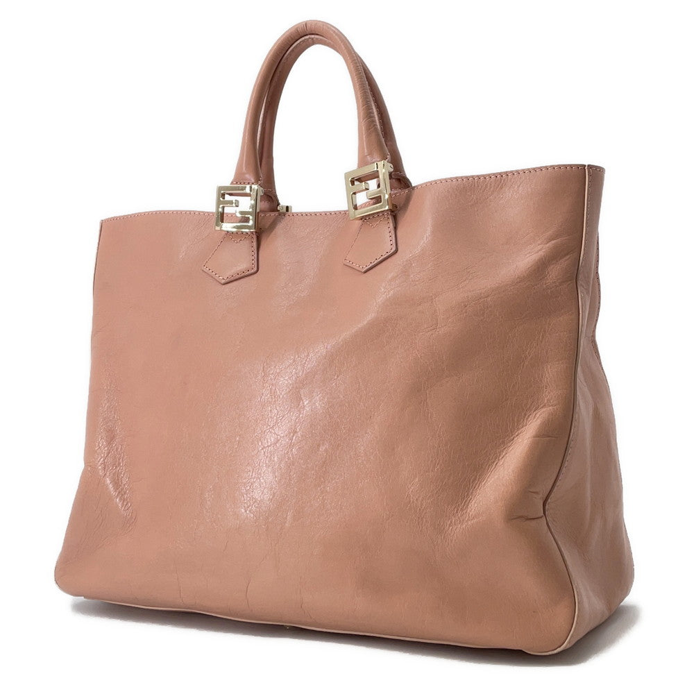 FENDI Tote Bag Pink8BN184 Leather