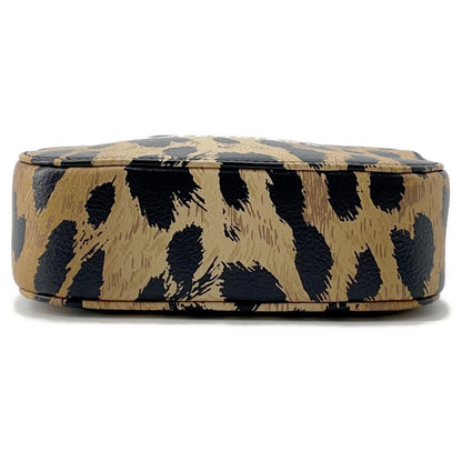 BALENCIAGA Everyday Camera Bag Leopard Pattern Beige/Black552372 Leather Size XS