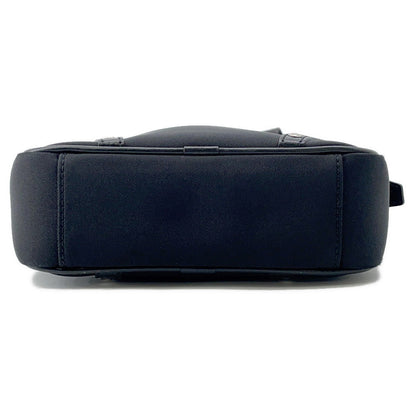 BURBERRY Shoulder Bag Black/Beige Canvas Leather