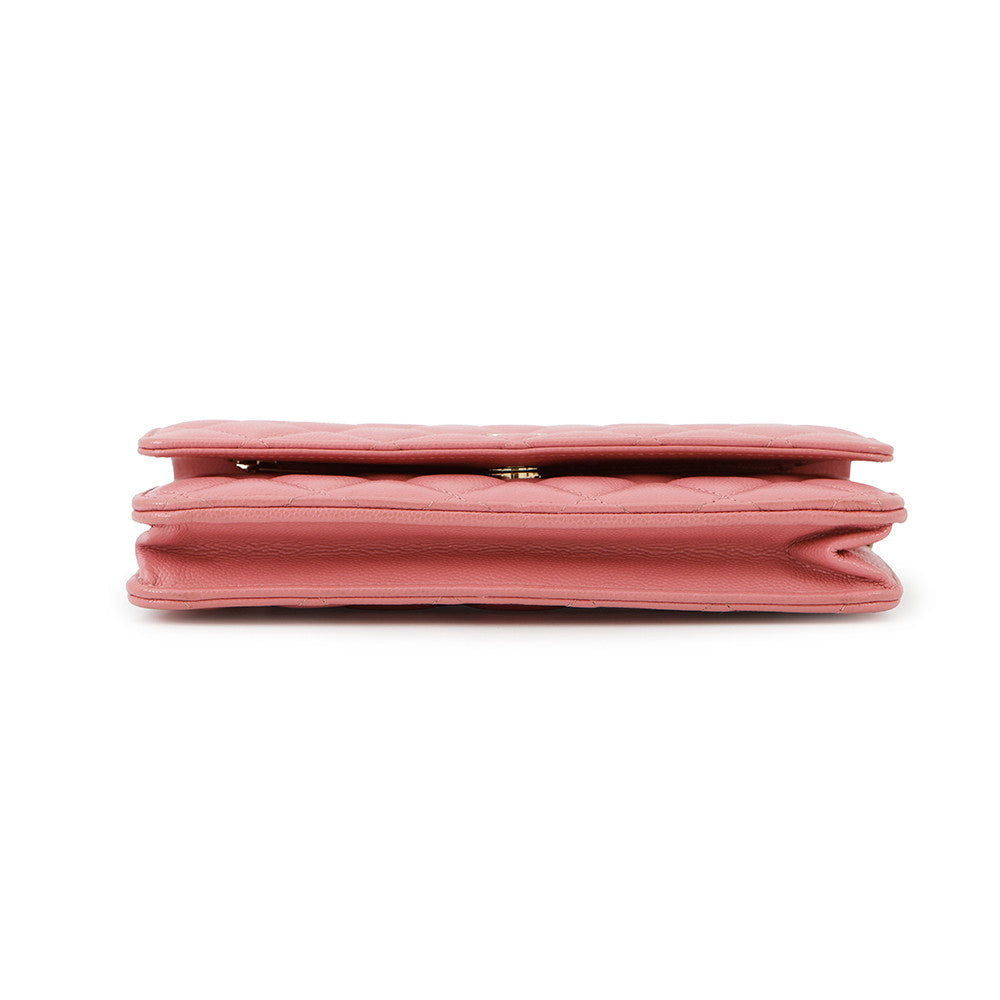 CHANEL Chain wallet PinkAP0250 Caviar Leather