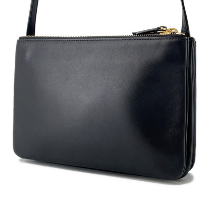 CELINE Trio Shoulder Bag Black192033 Leather Size Small
