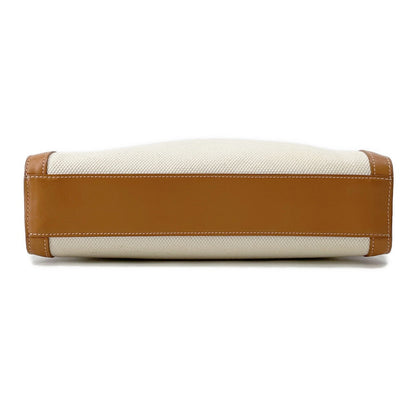 CELINE Vertical hippopotamus Natural/Tan192082 Canvas Leather Size Small
