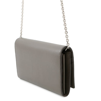 FENDI Bugs Eye Robot Chain Wallet Gray8M0365 Leather