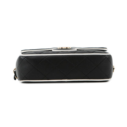 CHANEL Matelasse ChainClutch Bag Black/WhiteAP4516 Lambskin