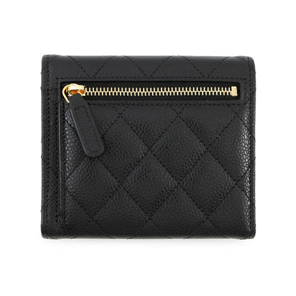 CHANEL Matelasse Classic Small Flap Wallet BlackAP0231 Caviar Leather
