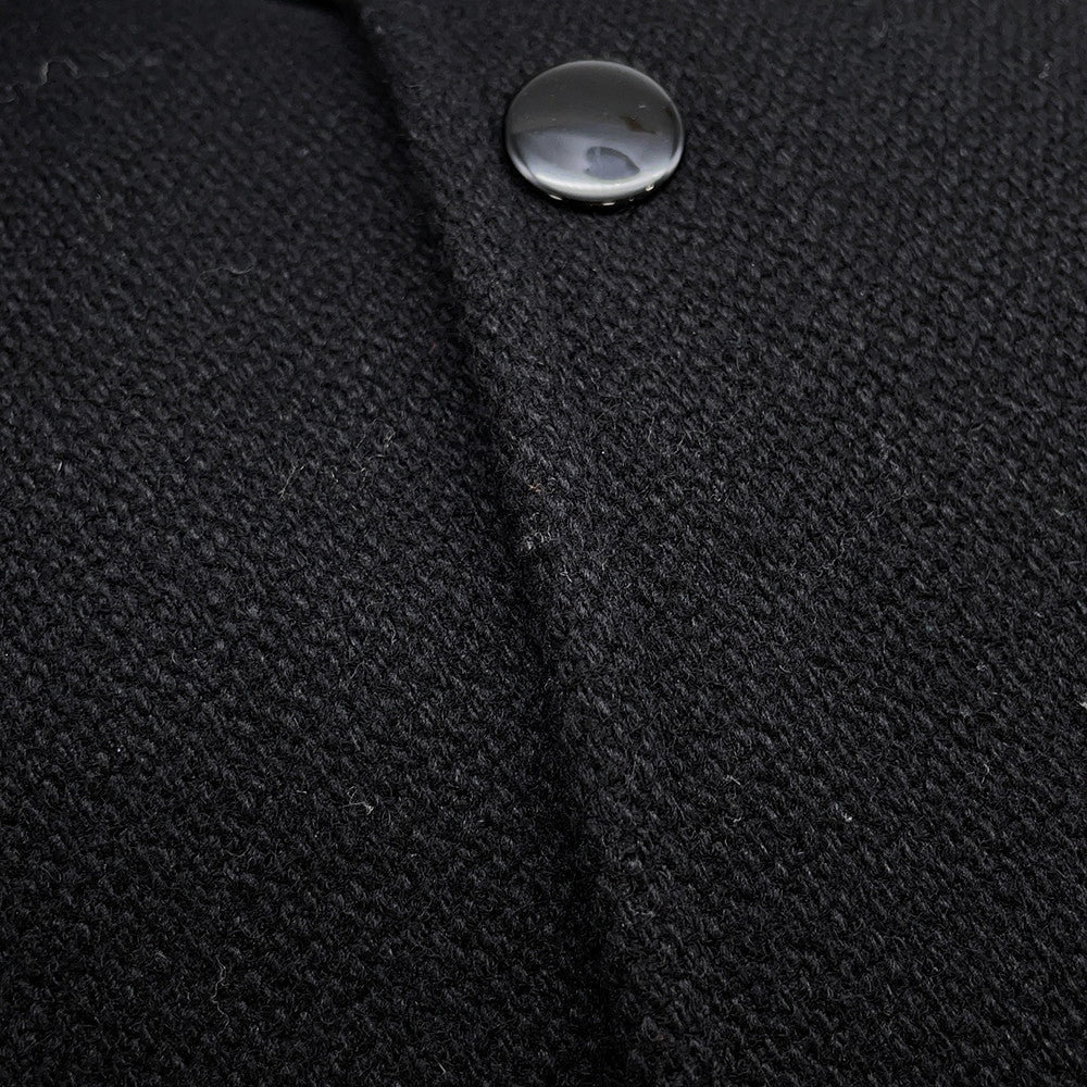 CELINE Leather Stadium Jacket Size 48 Black/White2V56D896C Wool 90% Nylon 10% Leather: Sheep Leather
