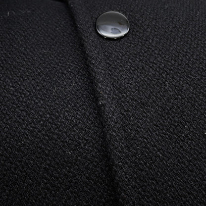 CELINE Leather Stadium Jacket Size 48 Black/White2V56D896C Wool 90% Nylon 10% Leather: Sheep Leather