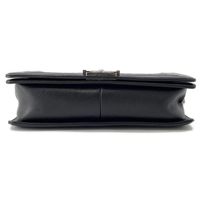 CHANEL Boy Chanel ChainShoulder Bag BlackA92193 Lambskin Patent Leather Size Large