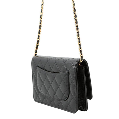 CHANEL Classic Chain Wallet BlackAP4241 Caviar Leather