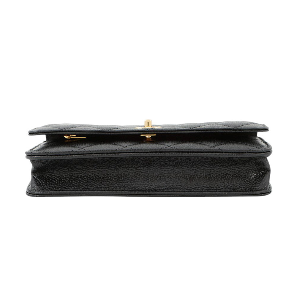 CHANEL Classic Chain Wallet BlackAP4241 Caviar Leather