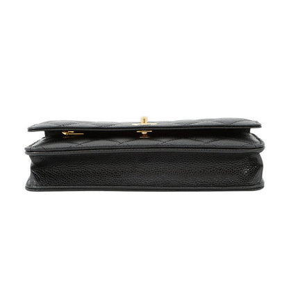 CHANEL Classic Chain Wallet BlackAP4241 Caviar Leather