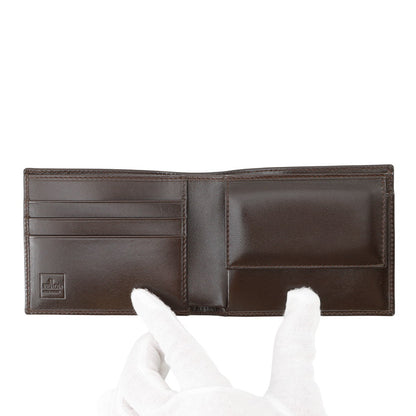 FENDI Zucca Pattern Bifold Wallet Brown Canvas/Leather