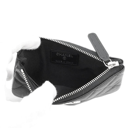 CHANEL Matelasse Star CC Logo Zip Pouch Coin Purse BlackAP4811 Soft Caviar Leather/Rhinestone
