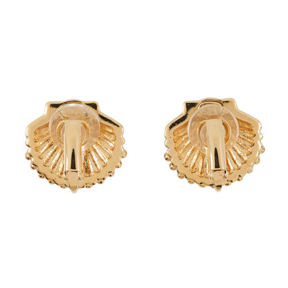 CHANEL Earring Gold Gold Plated Rhinestone