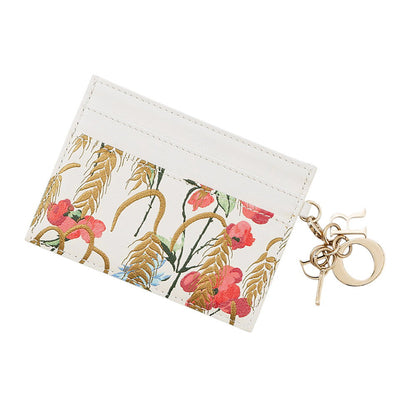 Dior Dior Lucky Lady Dior Freesia Card Holder White/Multicolor Leather