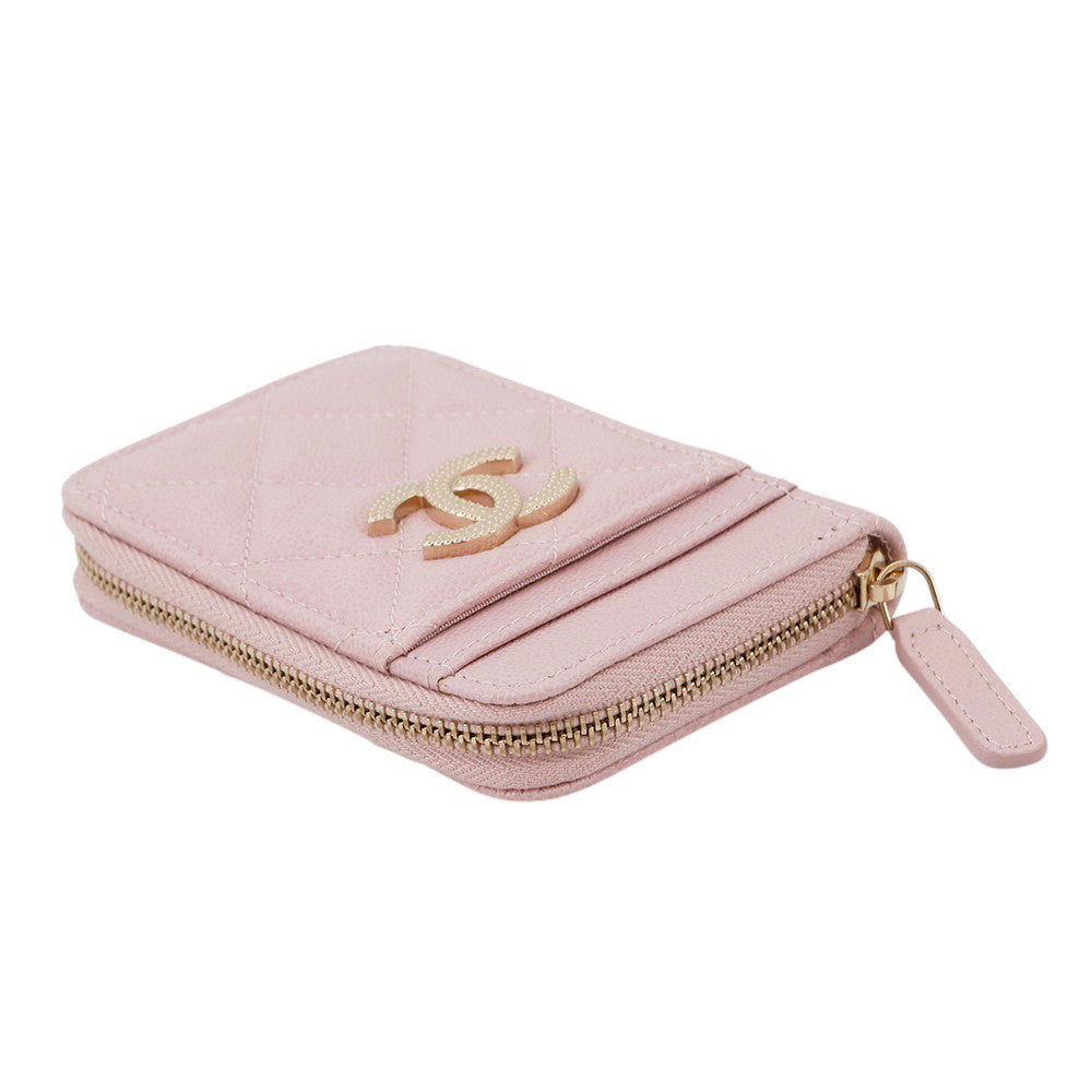 CHANEL Matelasse Timeless Classic Coin Purse PinkAP2966 Caviar Leather