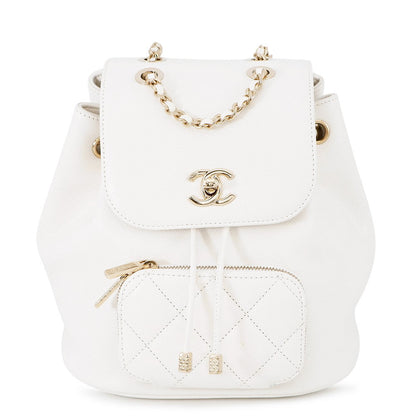 CHANEL Matelasse Backpack WhiteAS3530 Caviar Leather