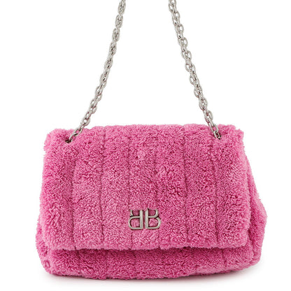 BALENCIAGA Monaco Quilted Chainshoulder Bag Pink7816722 Fabric