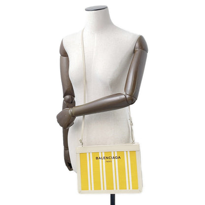 BALENCIAGA Shoulder Bag Yellow339937 Canvas Leather