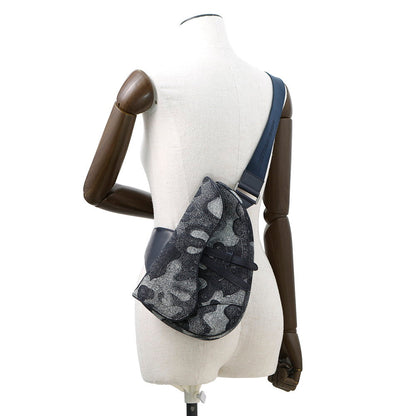 Dior Camouflage Saddle Crossbody Bag Navy Canvas