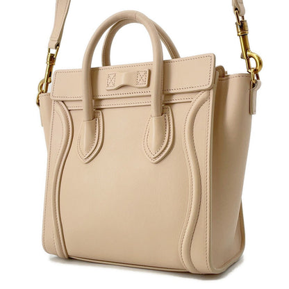CELINE Luggage shopper Cream189243 Leather Size Nano