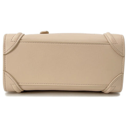 CELINE Luggage shopper Cream189243 Leather Size Nano