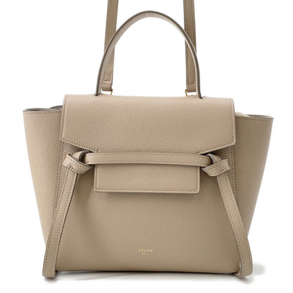 CELINE Belt bag Beige189003 Leather Size Nano