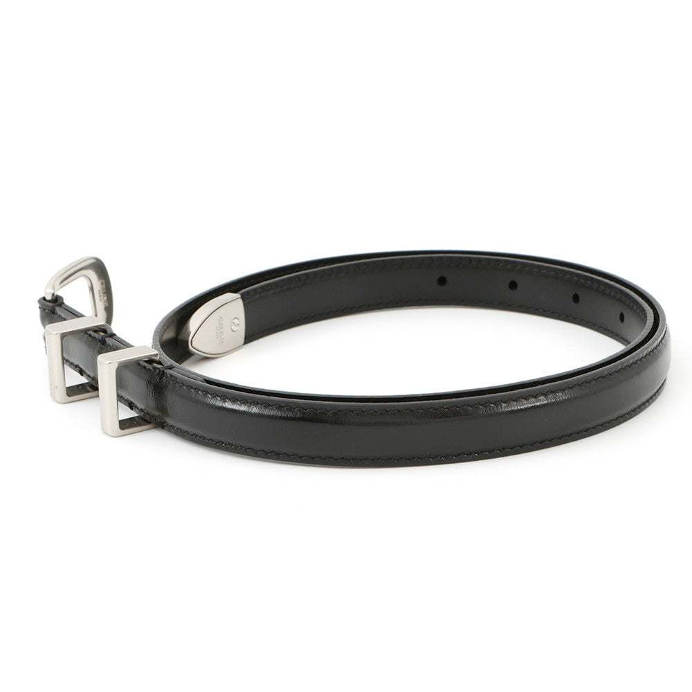 CELINE Small 18MM Western Belt Black45BAE3A01 Taurillon Leather Size 80