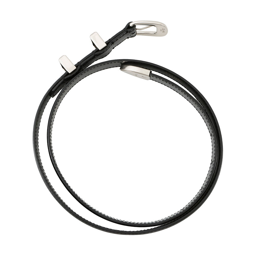 CELINE Small 18MM Western Belt Black45BAE3A01 Taurillon Leather Size 80