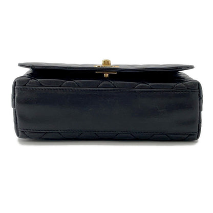 CHANEL Full Flap Matelasse Shoulder Black Lambskin