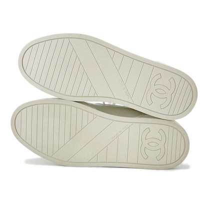 CHANEL High cut sneakers White/BlackG45109 Leather Size 36