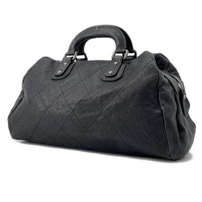 CHANEL Wild Stitch Matelasse Boston BlackA33045 Caviar Leather