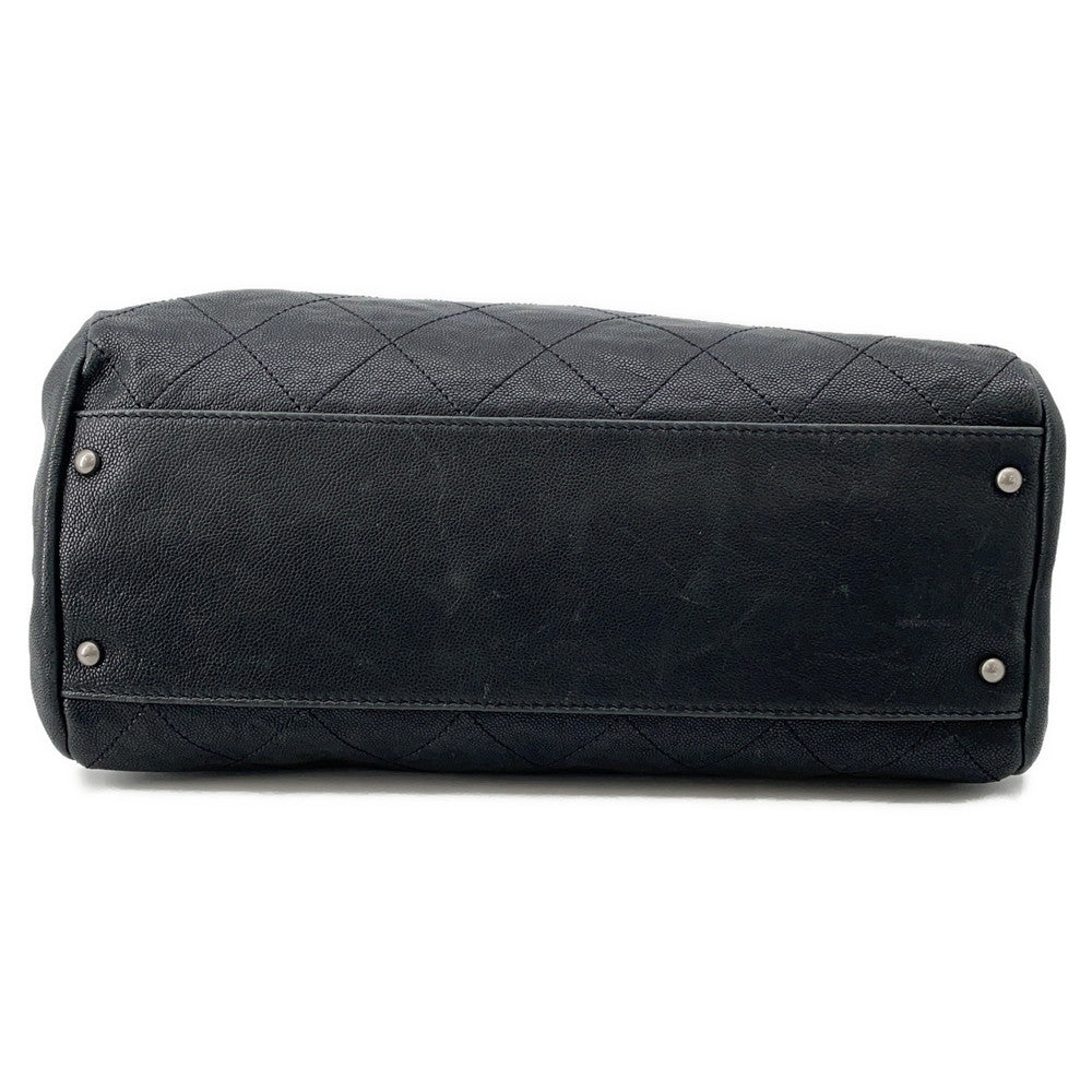 CHANEL Wild Stitch Matelasse Boston BlackA33045 Caviar Leather