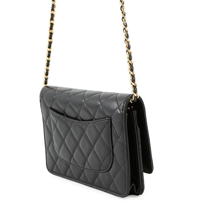 CHANEL Matelasse Chain wallet BlackAP0250 Lambskin