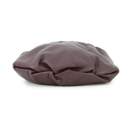 Bottega Veneta The Valve Shoulder Bag Dark Purple Leather