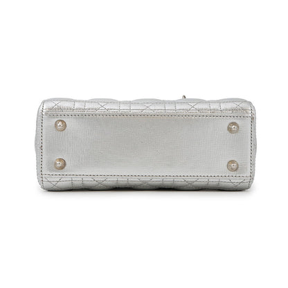 Dior Lady's Dior MY ABCDIOR Cannage 2-way Bag SilverM0538ONGE Leather