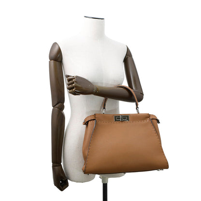FENDI Selleria Peekaboo Brown8BN226 Leather Size regular