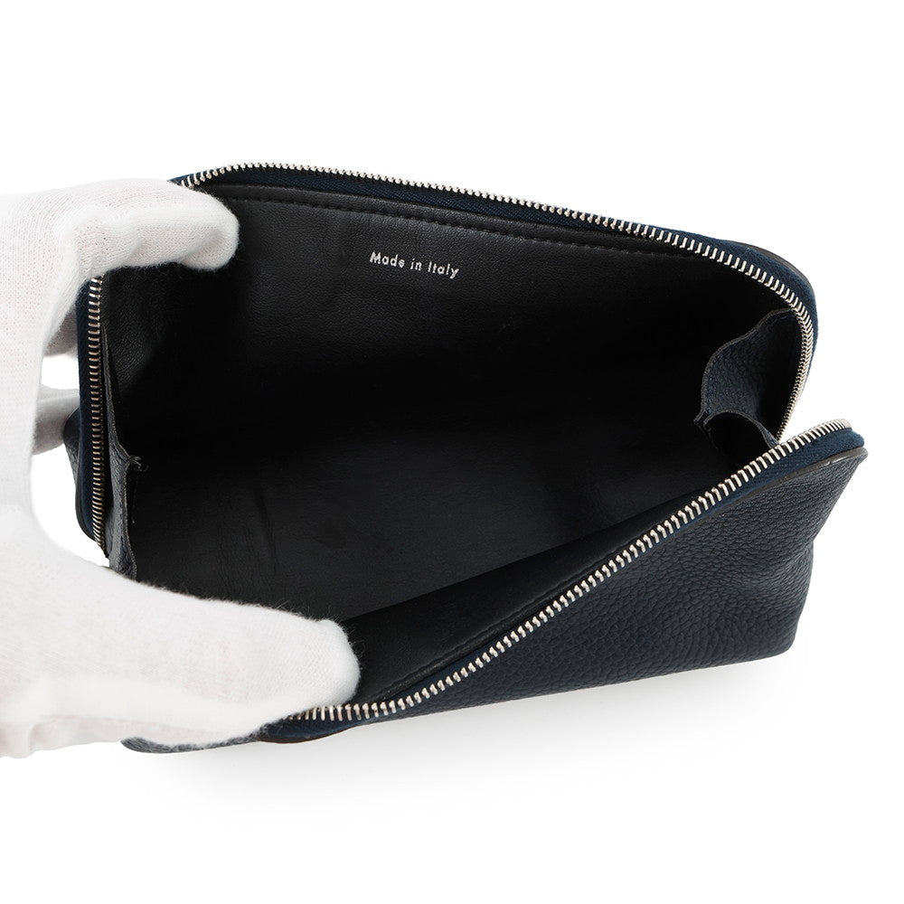 CELINE Cosmetic pouch Navy101533NFL Leather