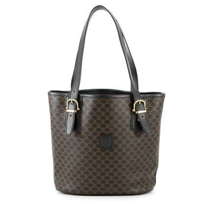 CELINE Macadam Tote Black PVC Leather