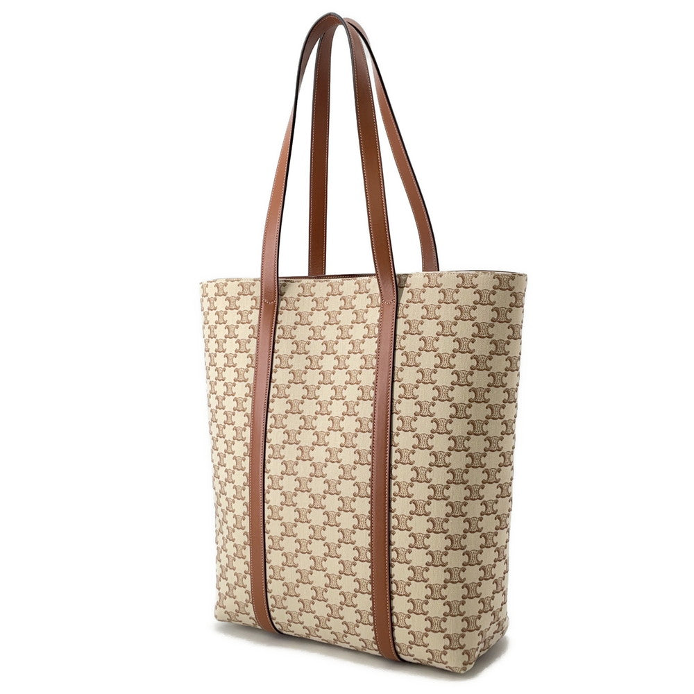 CELINE Triomphe Museum Bag Tote Bag Natural/Tan194542 Canvas Leather