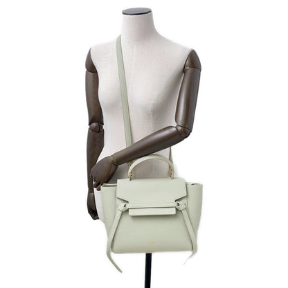 CELINE Belt bag Light Green Leather Size micro