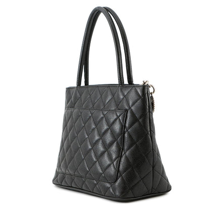 CHANEL Medallion Tote BlackA01804 Caviar Leather