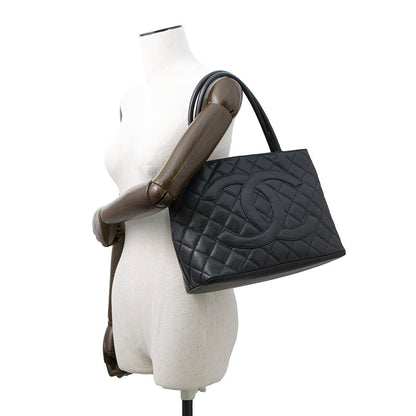 CHANEL Medallion Tote BlackA01804 Caviar Leather
