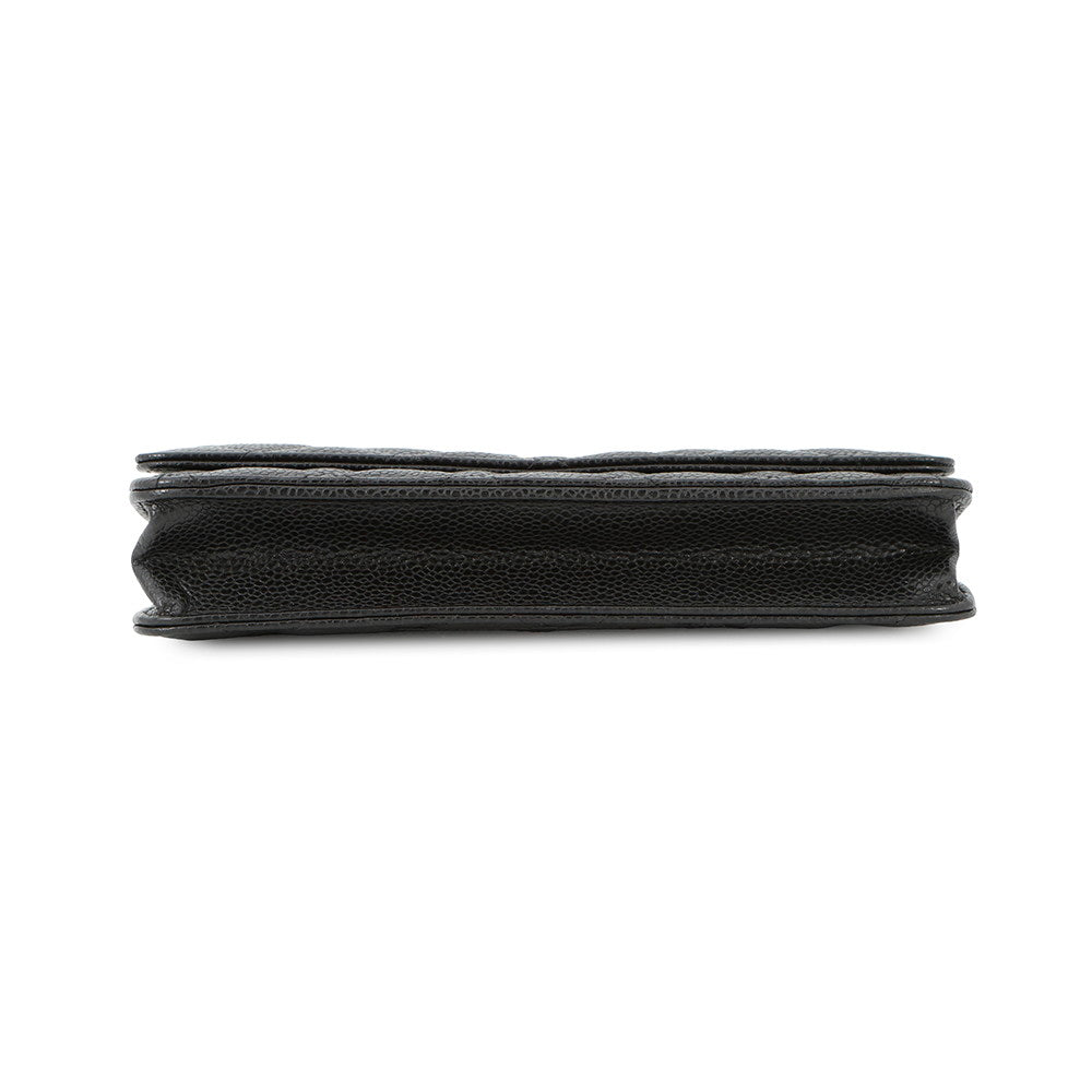CHANEL Matelasse Chain wallet BlackAP0250 Caviar Leather