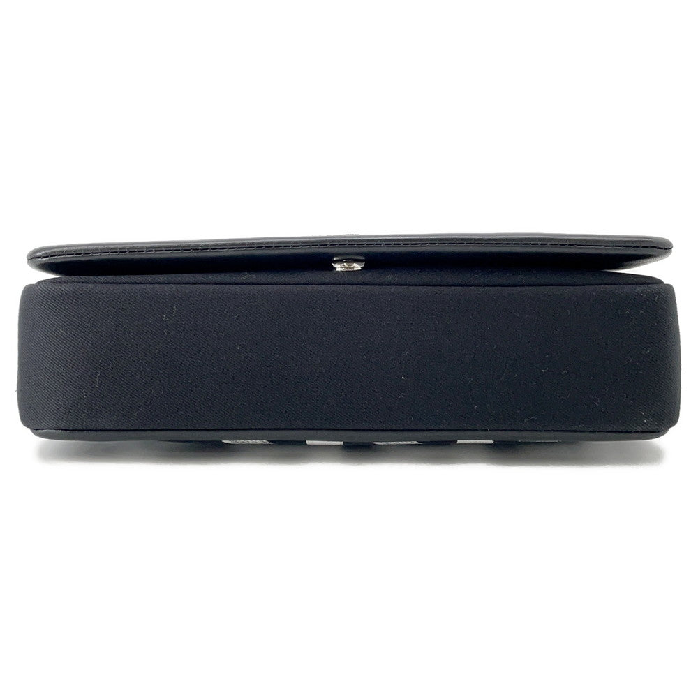 BURBERRY Roller ChainShoulder Black/White Canvas Leather