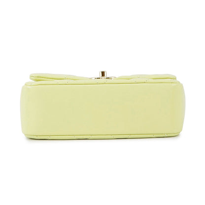 CHANEL Top handle Matelasse Shoulder YellowAS4543 Shiny Calf Leather Size Mini
