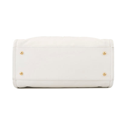 CHANEL Deauville Line 2WAYBag WhiteAS3351 Leather Size MM
